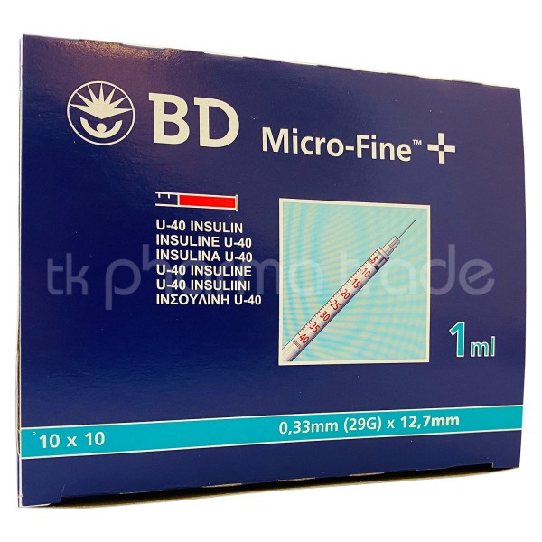BD Micro-Fine™ + Insulinspritzen U40, 1,0 ml, 12,7 mm