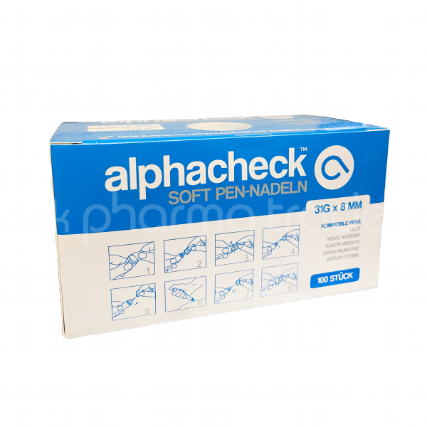 alphacheck soft Pen-Nadeln 8 mm x 31 G
