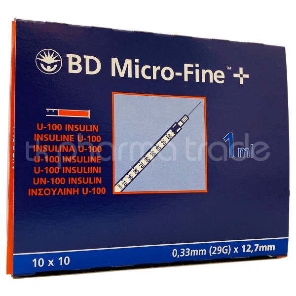 BD Micro-Fine™ + Insulinspritzen U100, 1,0 ml, 12,7 mm