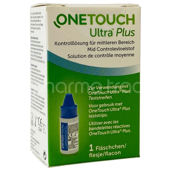 OneTouch Ultra® Plus Kontrolllösung für den mittleren Bereich Vorderseite