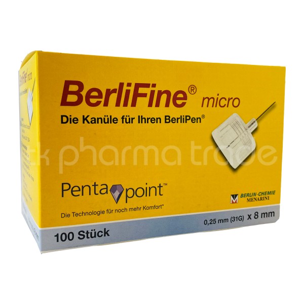 BerliFine® micro Kanülen 8 mm x 0,25 mm