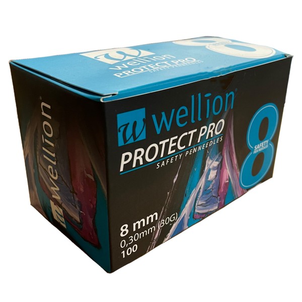 Wellion PROTECT PRO Sicherheits-Pen-Nadeln, 0,30 x 8 mm