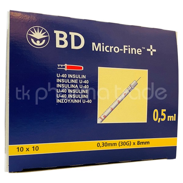 BD Micro-Fine™+ Insulinspritzen U40, 0,5 ml, 8 mm
